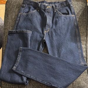 Rustler Men's Relaxed Fit Dark Blue Jeans